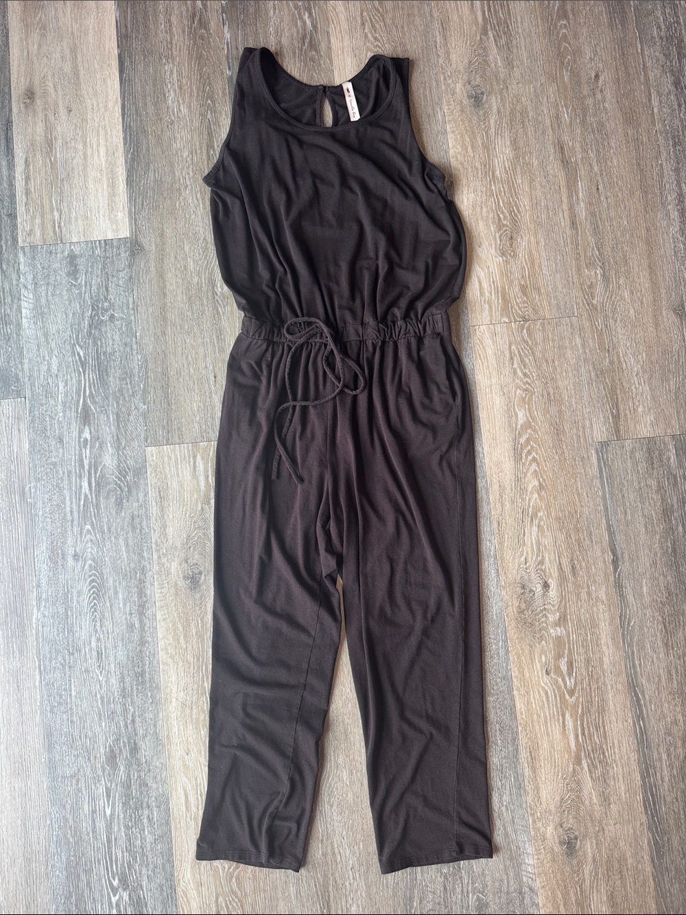 Vanilla Bay Black Sleeveless Drawstring Jumpsuit